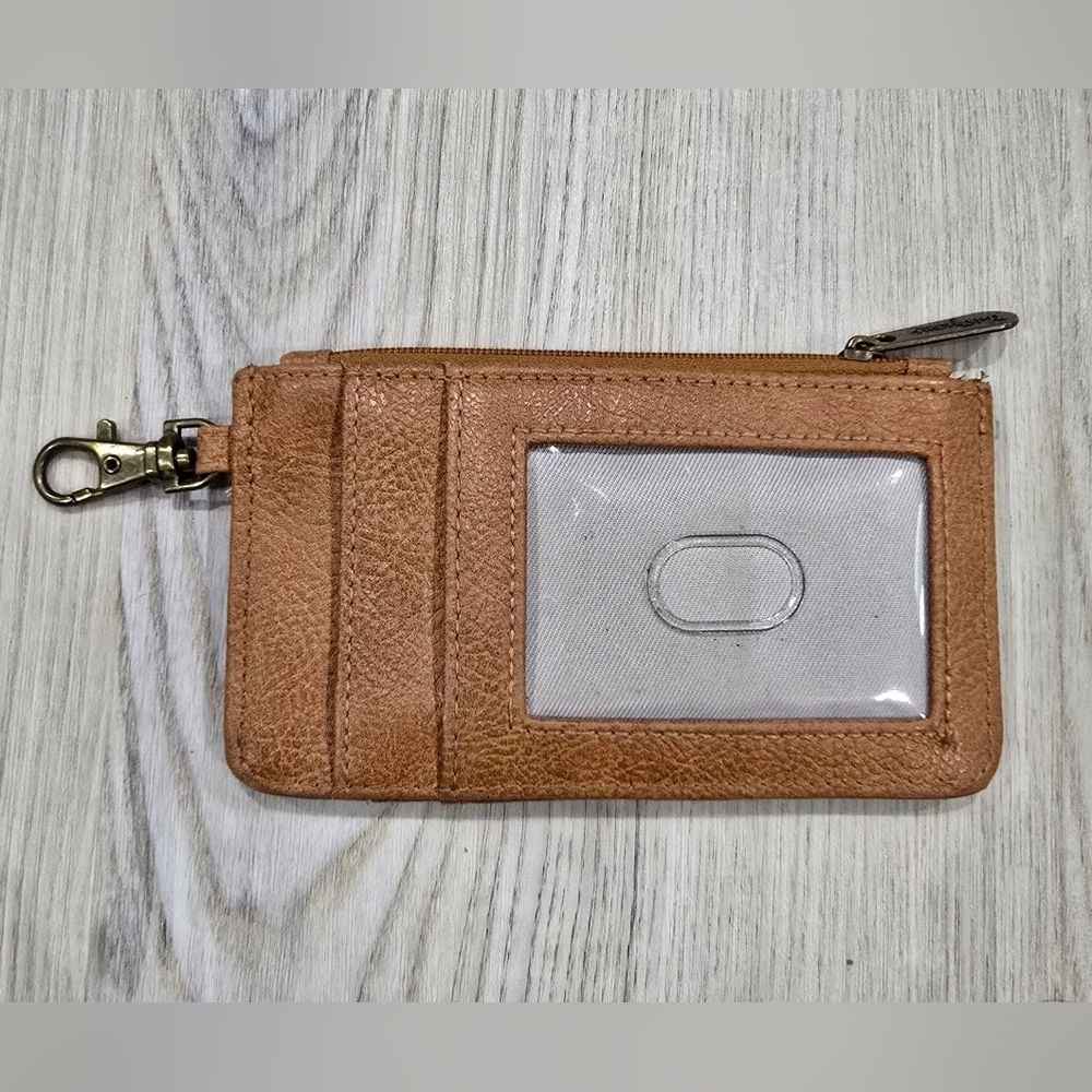 Thirty One Where To Wallet Tan Leather Key Chain Clip - Picture 2 of 4